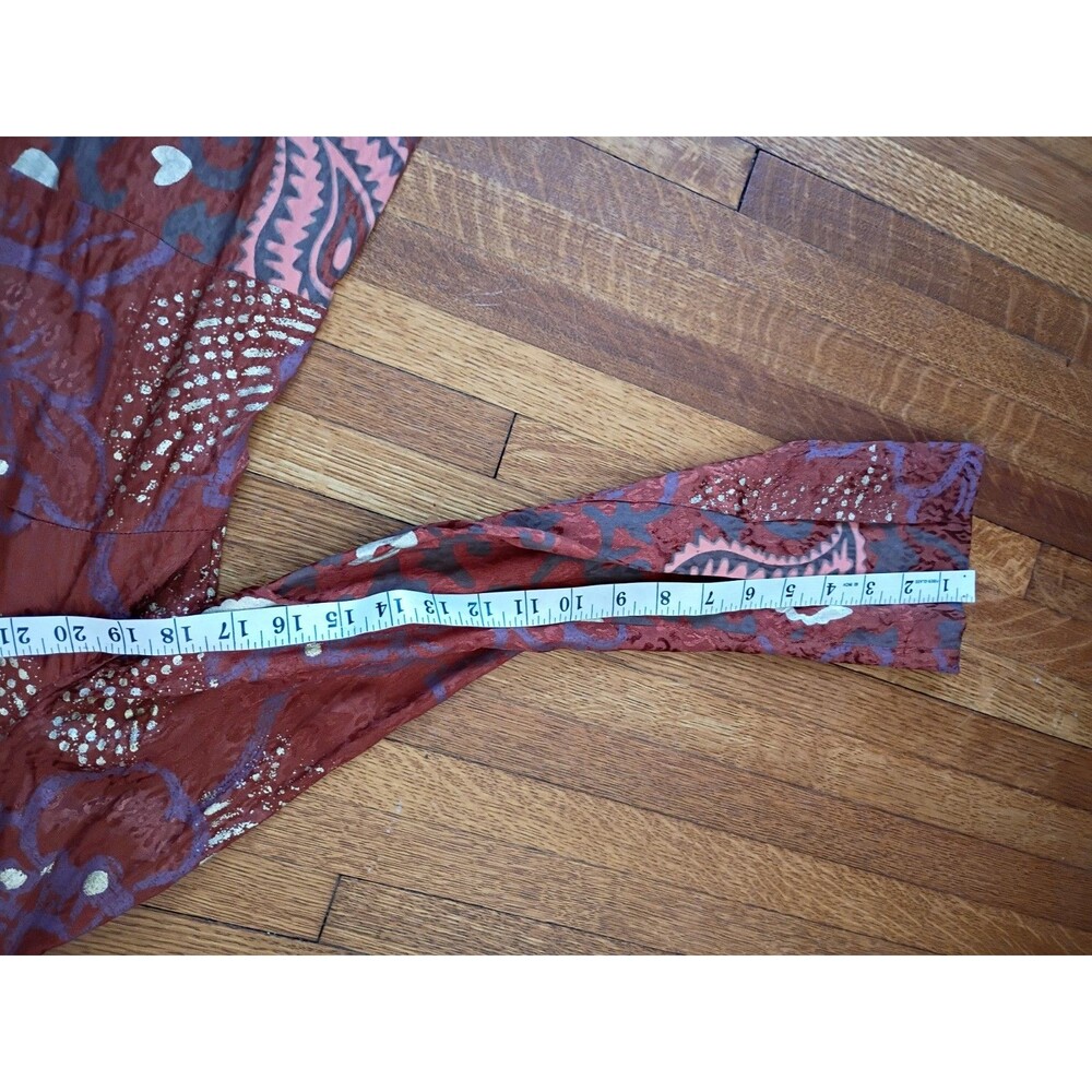 Free People Eye of The Wild Duster Trench Coat Large Western Boho Whimsical $228 - Picture 10 of 11